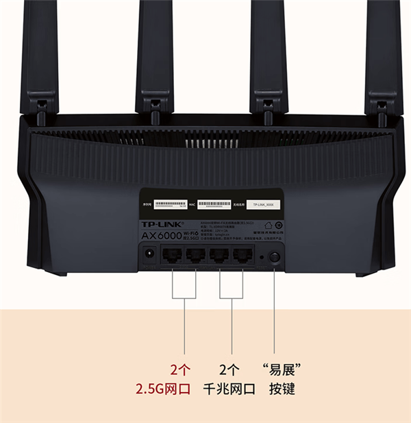 四个网口，左边两个2.5G口，右边两个千兆口