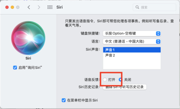 Mac系统如何开启Siri语音反馈