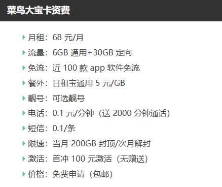 菜鸟大宝卡、联通大驿卡、外卖小哥电话卡，哪个更好用？