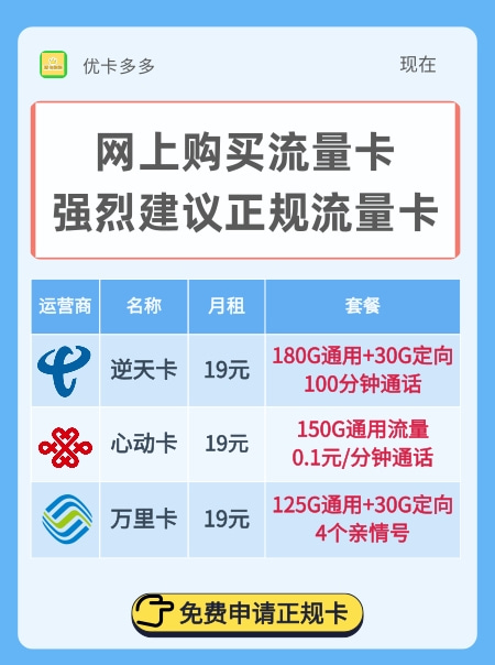 网上买的流量卡可靠吗？得看流量卡类型！