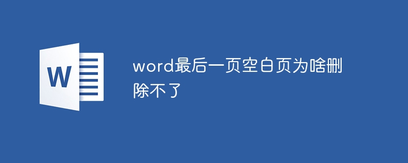 word最后一页空白页为啥删除不了