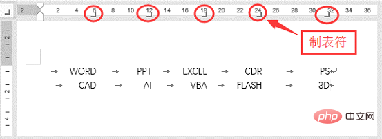 Word制表位的使用方法