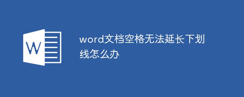 word文档空格无法延长下划线怎么办