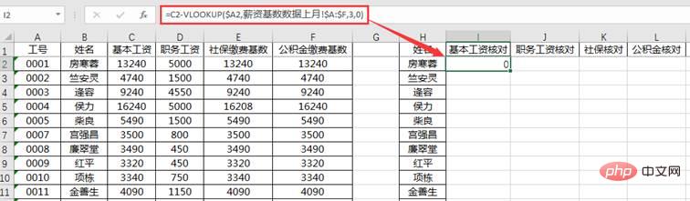 实用Excel技巧分享：巧用Vlookup进行多列数据对比